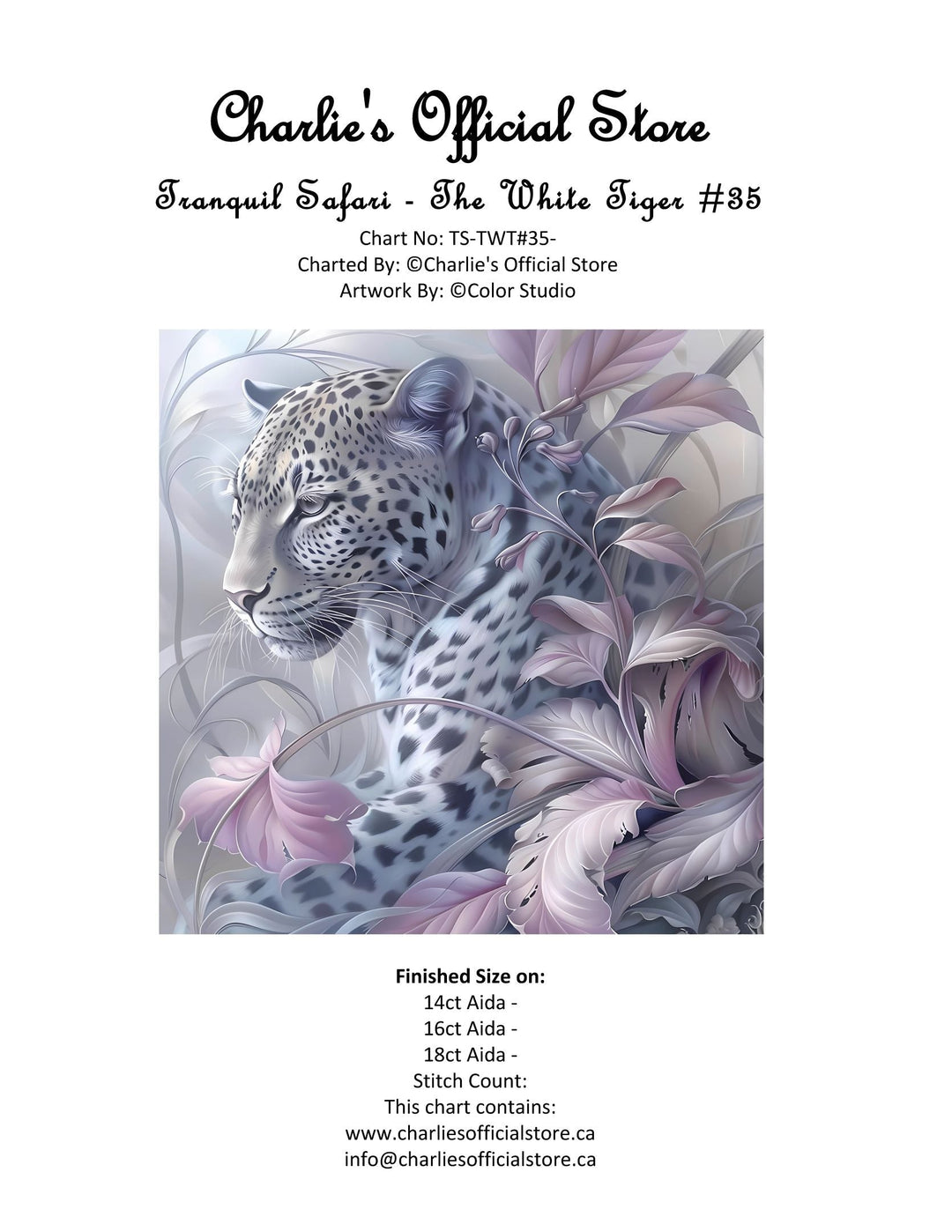 Counted Cross Stitch - Blooms In A Vase #8 - Digital Download PDF Charlie's Official Store