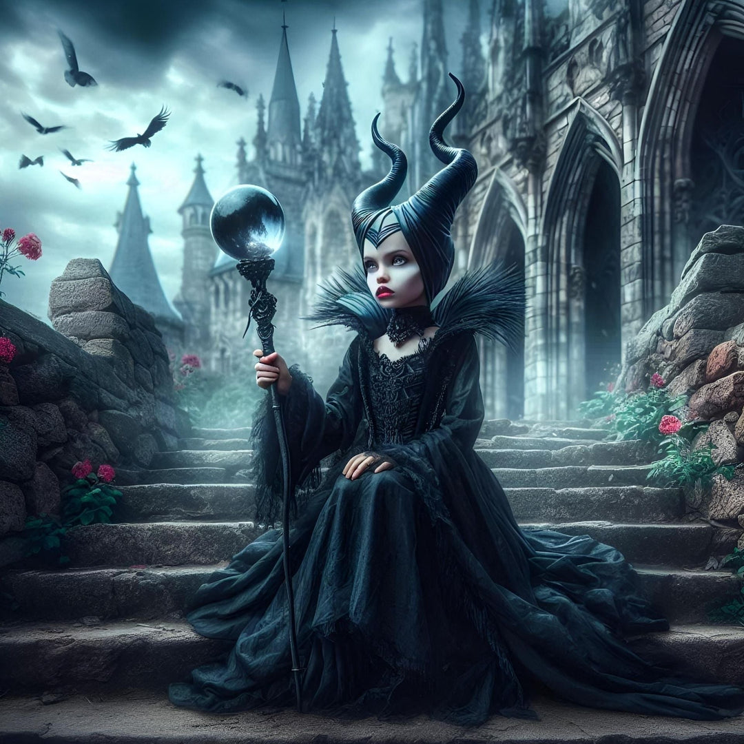 Counted Cross Stitch - Maleficent As A Child - Digital Download PDF download file (Copy) Charlie's Official Store