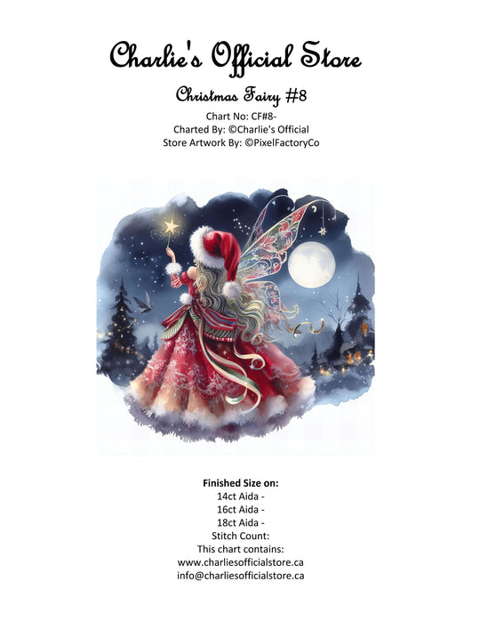 Counted Cross Stitch - Christmas Fairy #8 - Digital Download PDF download file (Copy) Charlie's Official Store