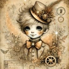 Counted Cross Stitch - The Little Gentleman Steampunk #8 - Digital Download PDF download file (Copy) Charlie's Official Store