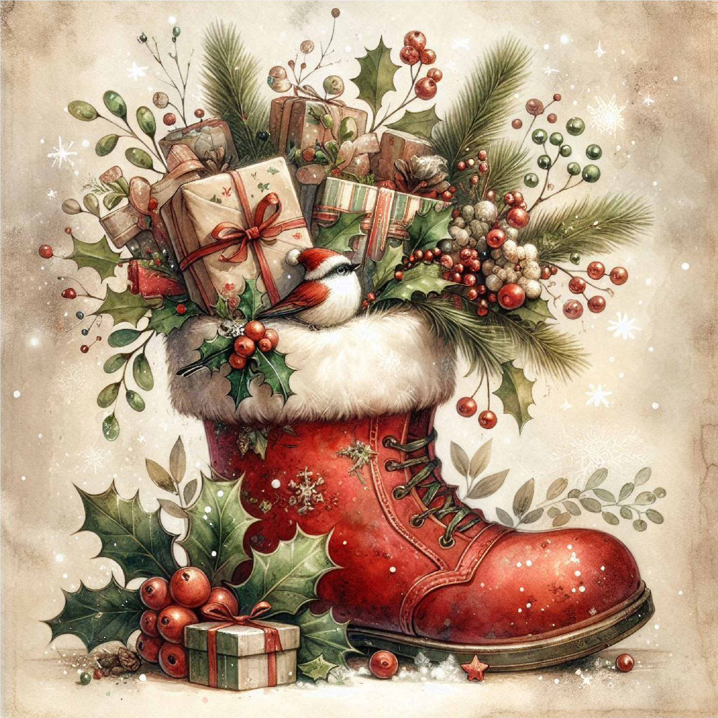 Counted Cross Stitch Santa's Boot #1 Digital Download PDF File Charlie's Official Store