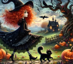 Counted Cross Stitch - Cottage Witch On Halloween - Digital Downlod PDF (Copy) Charlie's Official Store