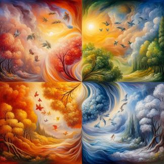 Counted Cross Stitch - Four Seasons - Spiritual - Digital Download PDF download file (Copy) Charlie's Official Store