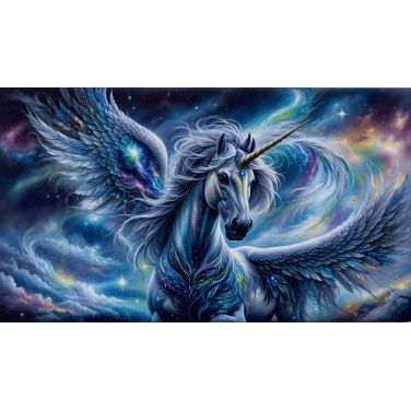 Counted Cross Stitch - Northern Lights Cosmic Pegusus / Unicorn - Digital Downlod PDF Charlie's Official Store