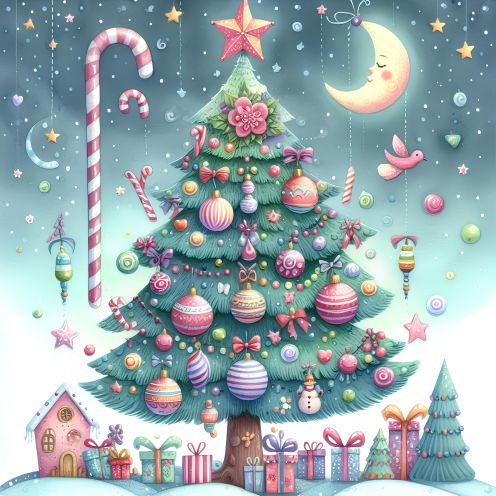 Counted Cross Stitch - Whimsical Holiday Tree #3 - Digital Download PDF download file (Copy) Charlie's Official Store