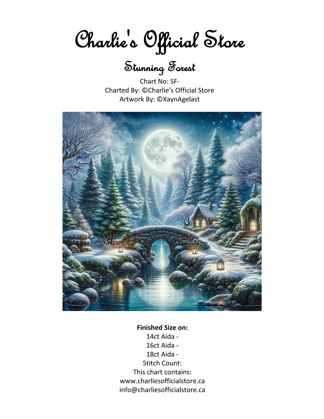 Counted Cross Stitch Stunning Forest Digital Download Charlie's Official Store