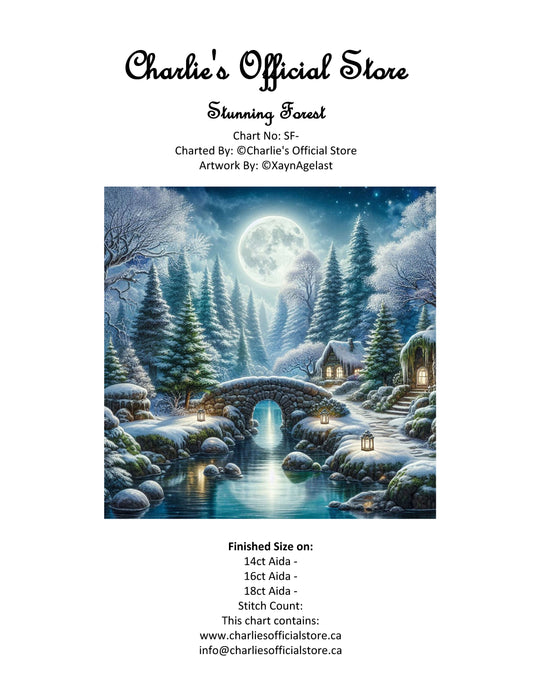 Counted Cross Stitch Stunning Forest Digital Download Charlie's Official Store