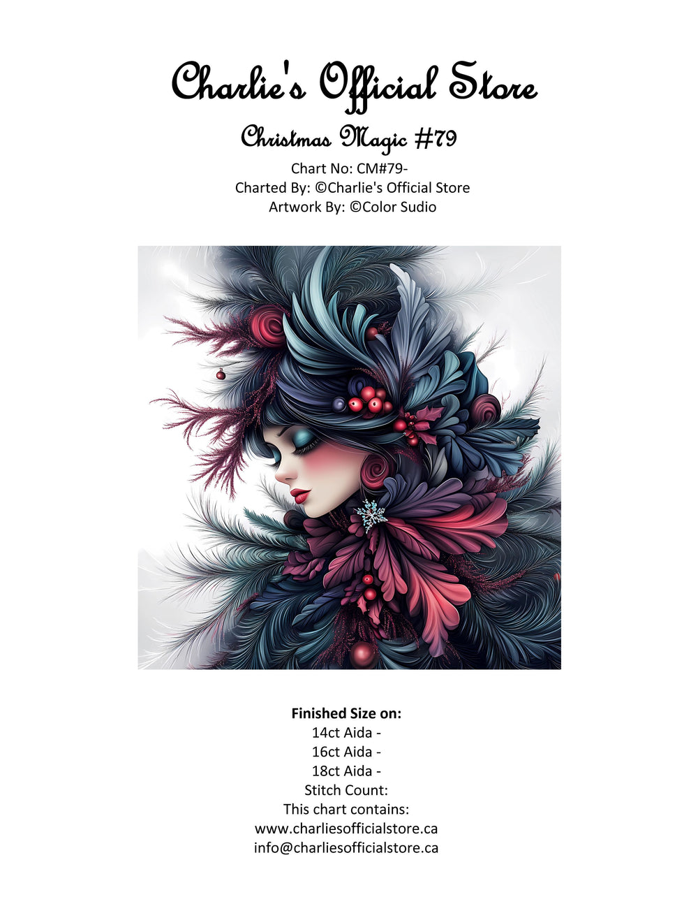 Counted Cross Stitch - Christmas Magic #79 - Digital Downlod PDF Charlie's Official Store
