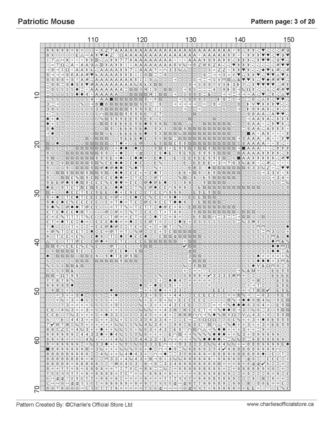 Patriotic Mouse Counted Cross-Stitch Digital Download - Charlie's Diamond Painting