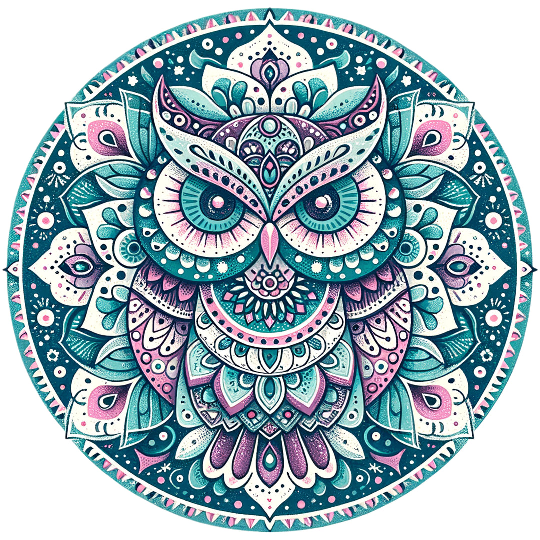 Counted Cross Stitch Owl Mandala Digital Download PDF File Charlie's Official Store