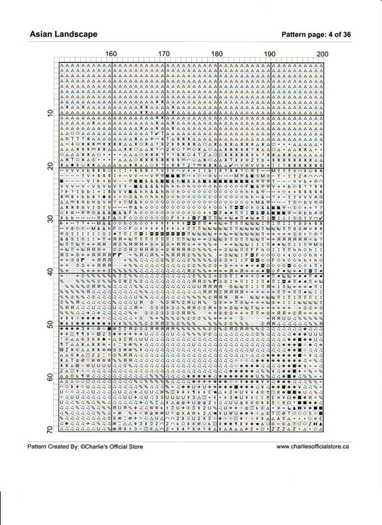 Counted Cross Stitch - Asian Landscape - Digital Download PDF Files