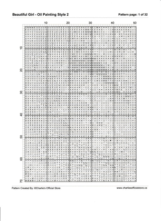 Counted Cross Stitch Beautiful Girl - Oil Painting Style 2 Digital Download PDF Format (Copy) Charlie's Official Store