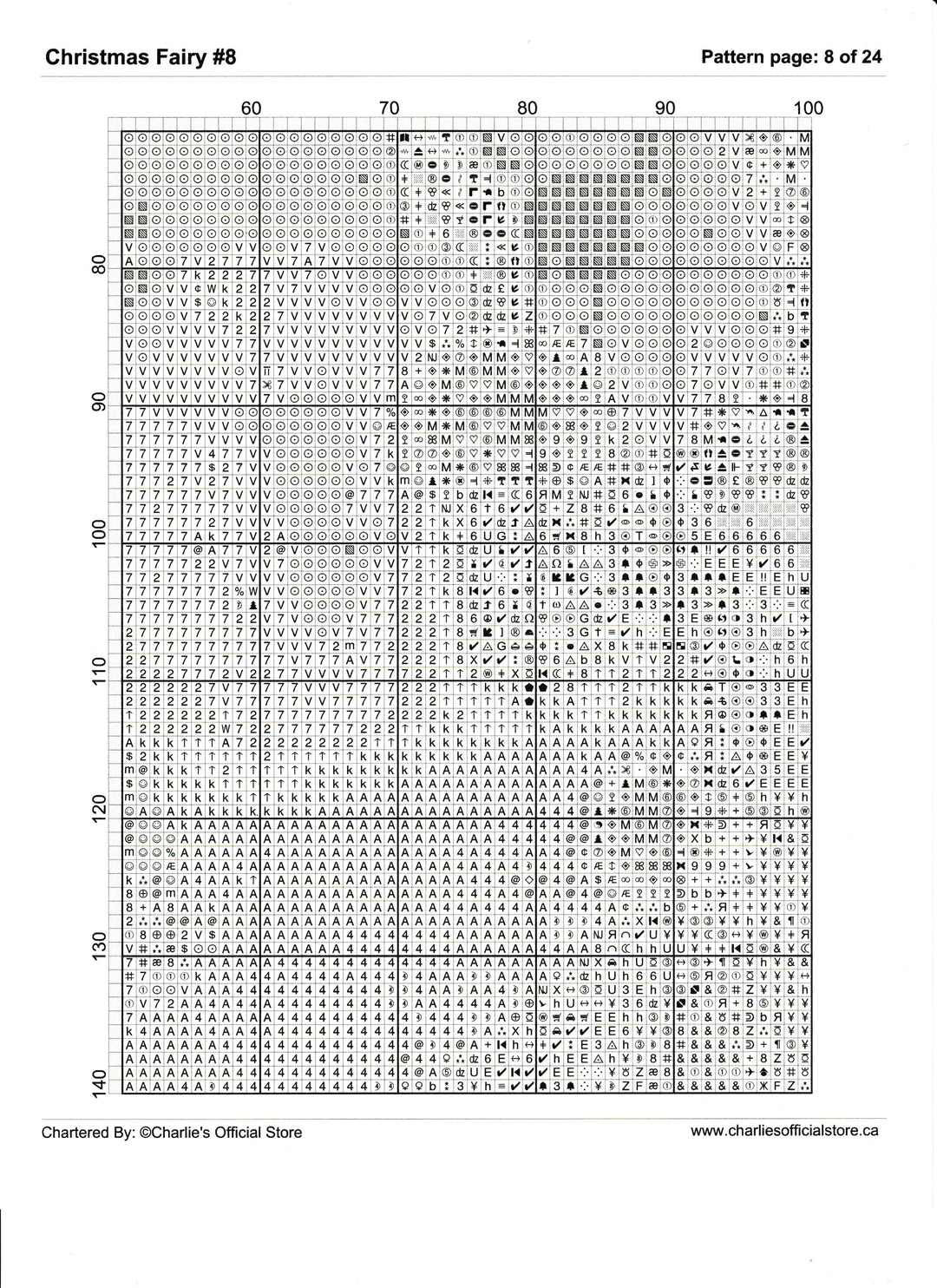 Counted Cross Stitch - Christmas Fairy #8 - Digital Download PDF download file (Copy) Charlie's Official Store