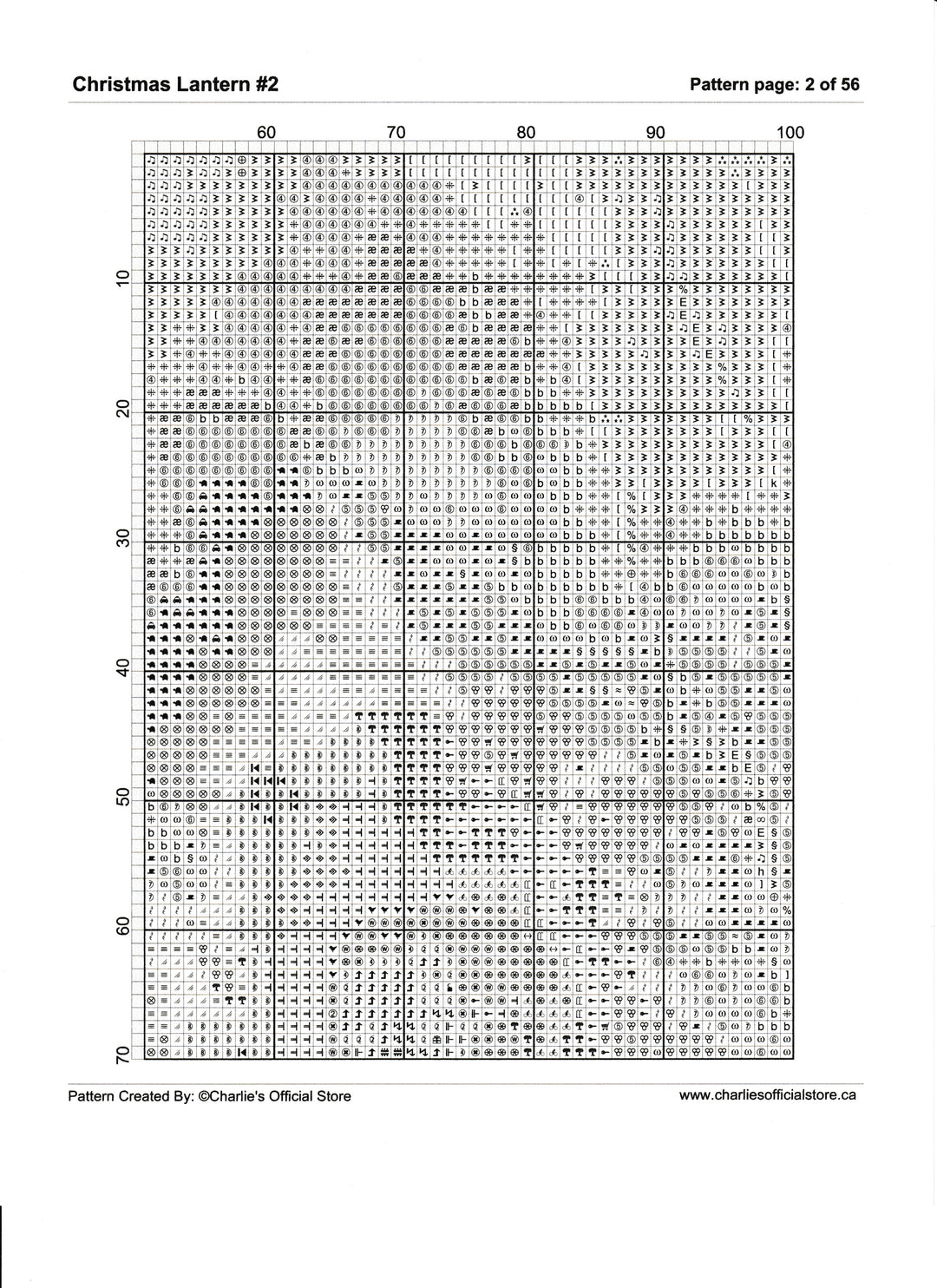 Counted Cross Stitch Christmas Lantern #2 Digital Download PDF Format Charlie's Official Store