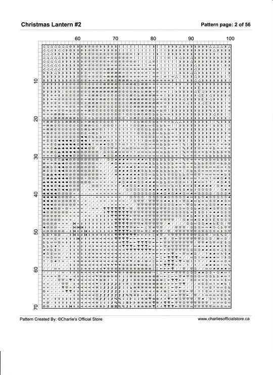 Counted Cross Stitch Christmas Lantern #2 Digital Download PDF Format Charlie's Official Store
