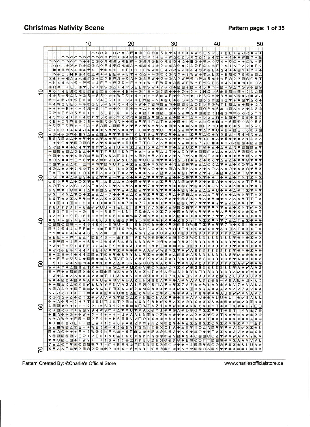 Counted Cross Christmas Nativity Scene Digital Download PDF Format (Copy) Charlie's Official Store