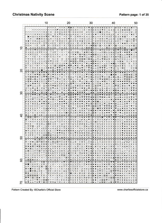 Counted Cross Christmas Nativity Scene Digital Download PDF Format (Copy) Charlie's Official Store