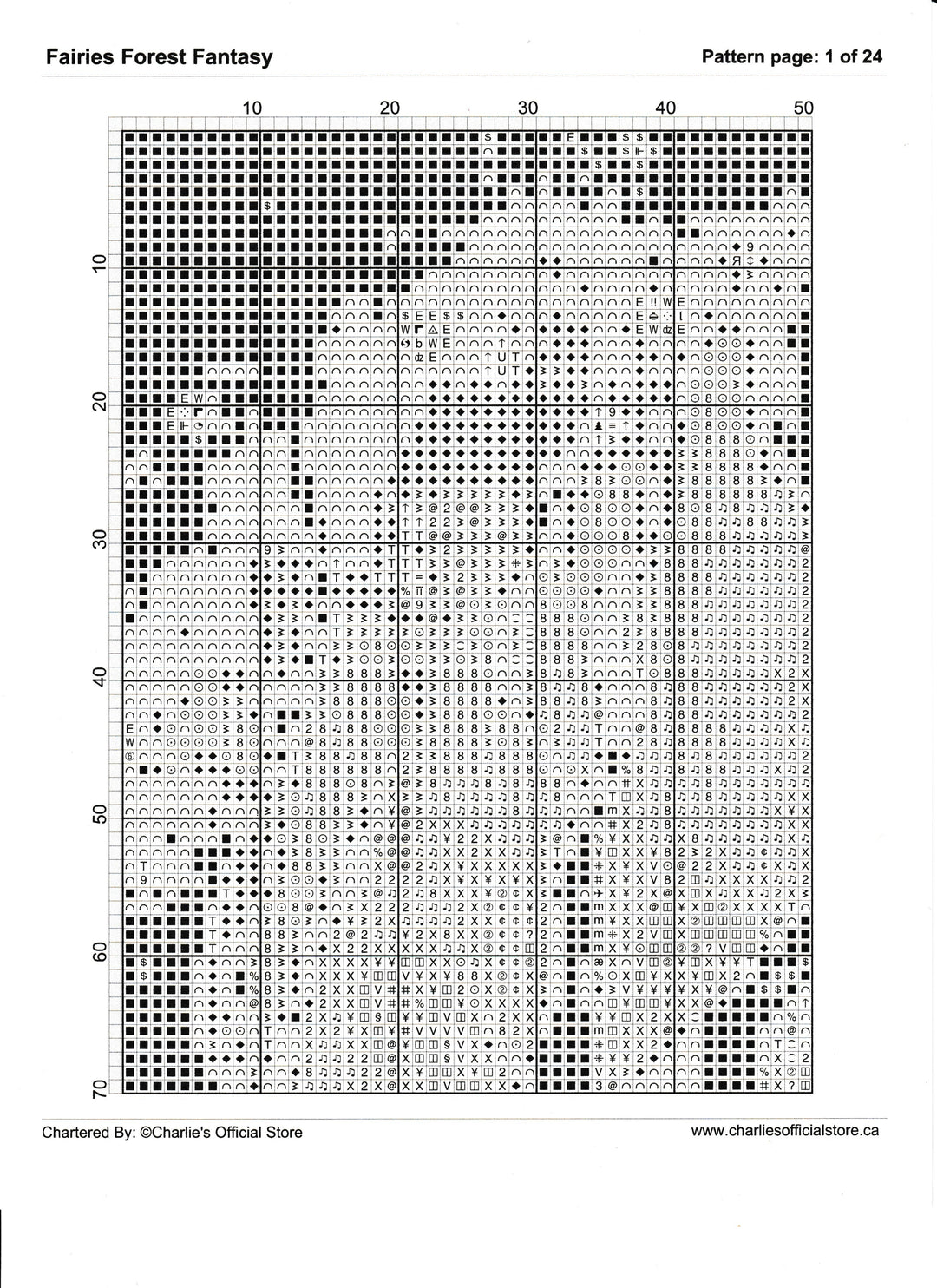 Counted Cross Stitch - Fairies Forest Fantasy - Digital Download PDF download file (Copy) Charlie's Official Store