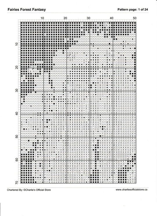 Counted Cross Stitch - Fairies Forest Fantasy - Digital Download PDF download file (Copy) Charlie's Official Store