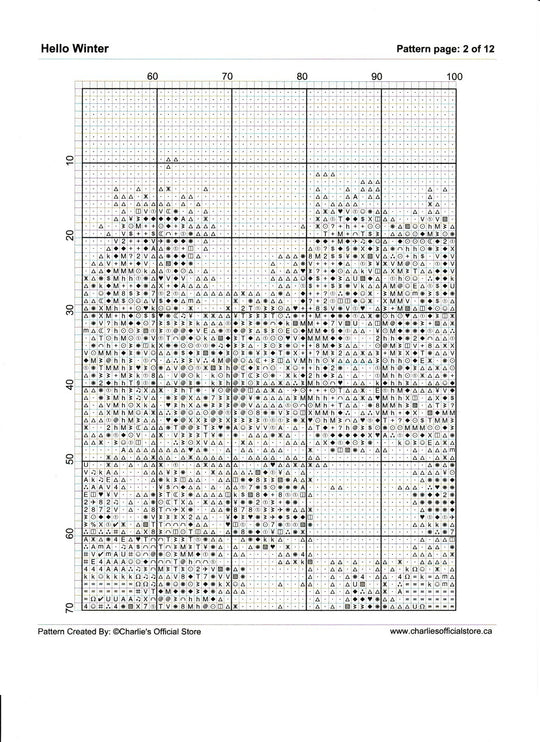 Counted Cross Stitch - Hello Winter - Partial Coverage Digital Download PDF File (Copy) Charlie's Official Store
