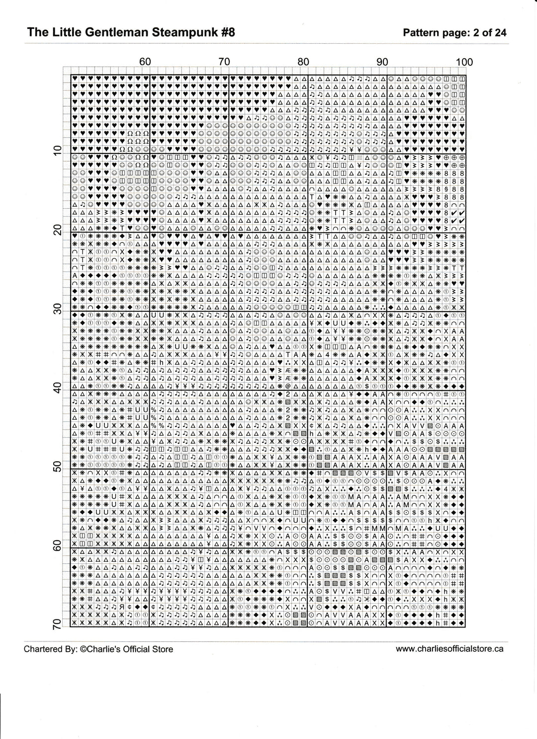 Counted Cross Stitch - The Little Gentleman Steampunk #8 - Digital Download PDF download file (Copy) Charlie's Official Store