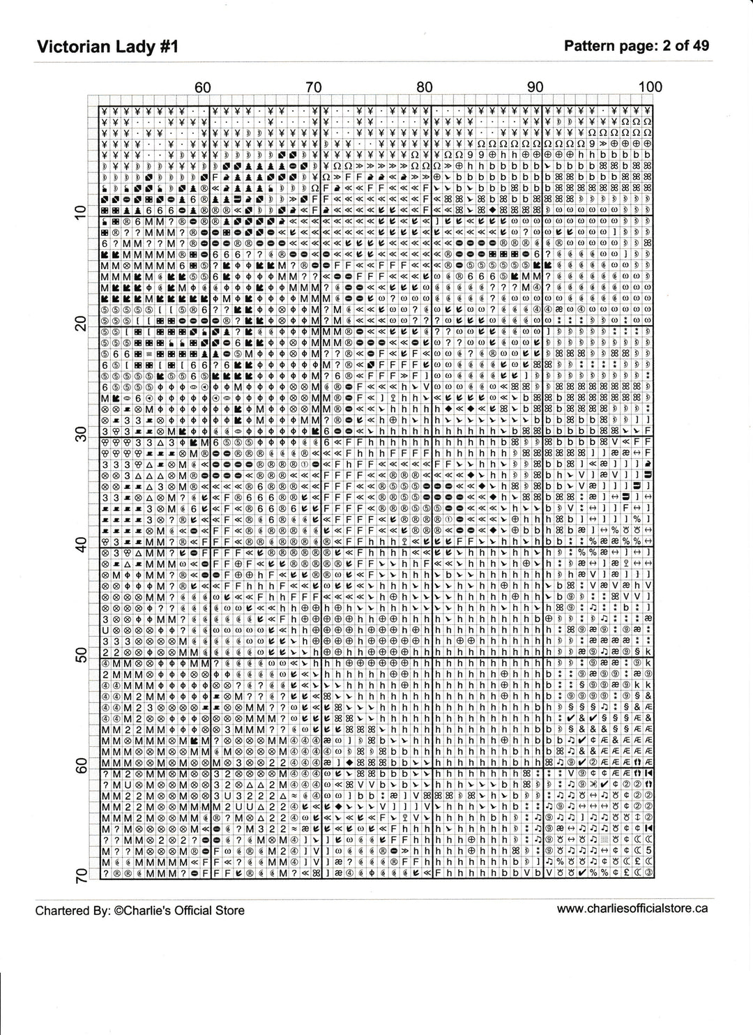 Counted Cross Stitch - Victorian Lady #1 - Digital Download PDF download file (Copy) Charlie's Official Store