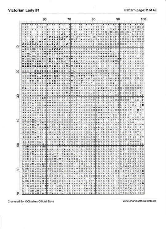 Counted Cross Stitch - Victorian Lady #1 - Digital Download PDF download file (Copy) Charlie's Official Store