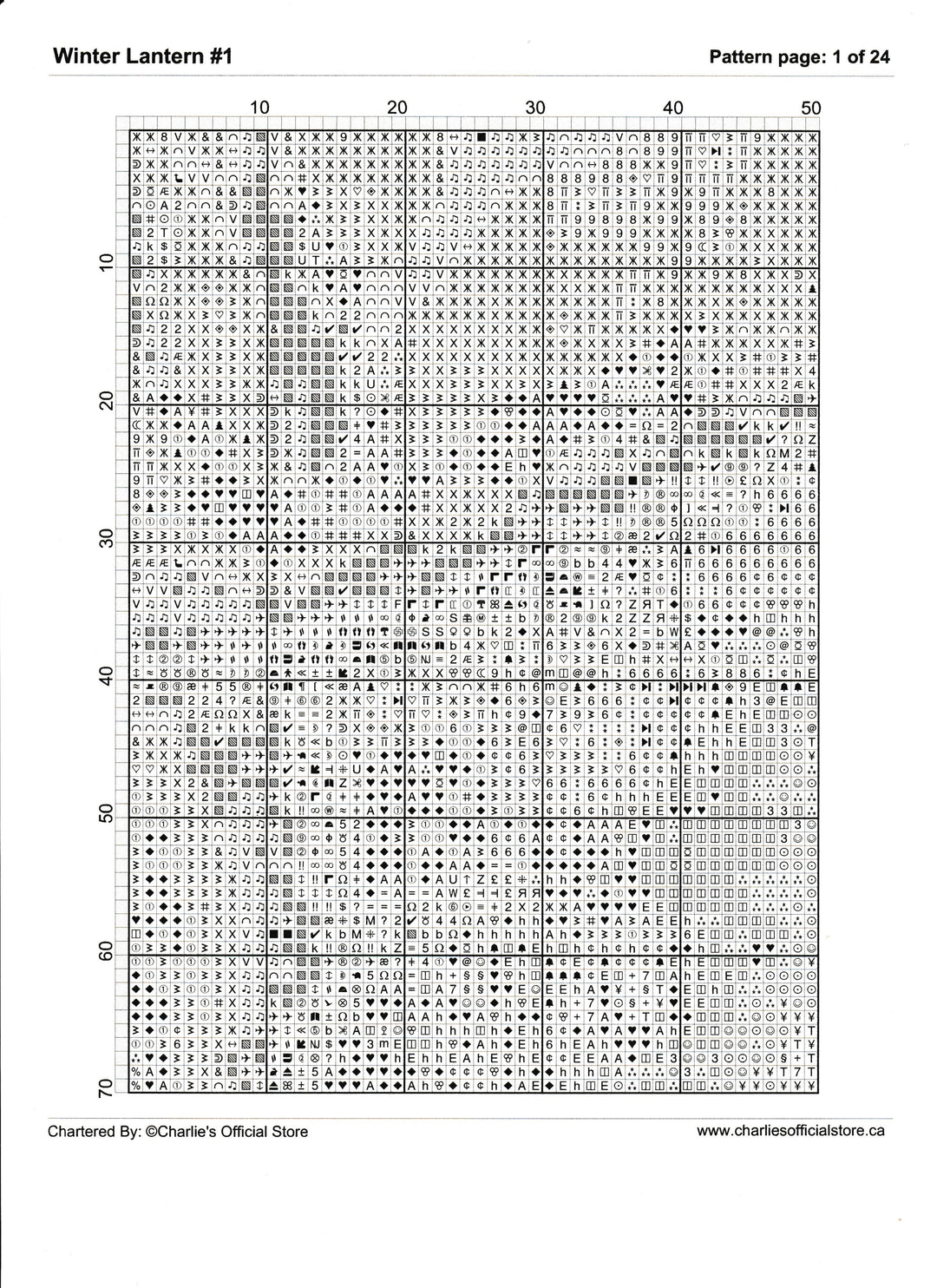 Counted Cross Stitch - Winter Lantern #1 - Digital Download PDF download file (Copy) Charlie's Official Store