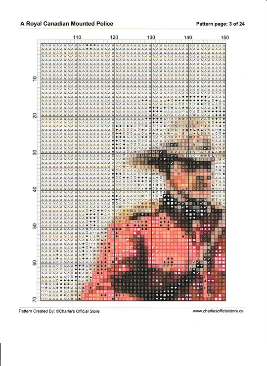 Counted Cross Stitch - A Royal Canadian Mounted Police - Digital Download PDF download file