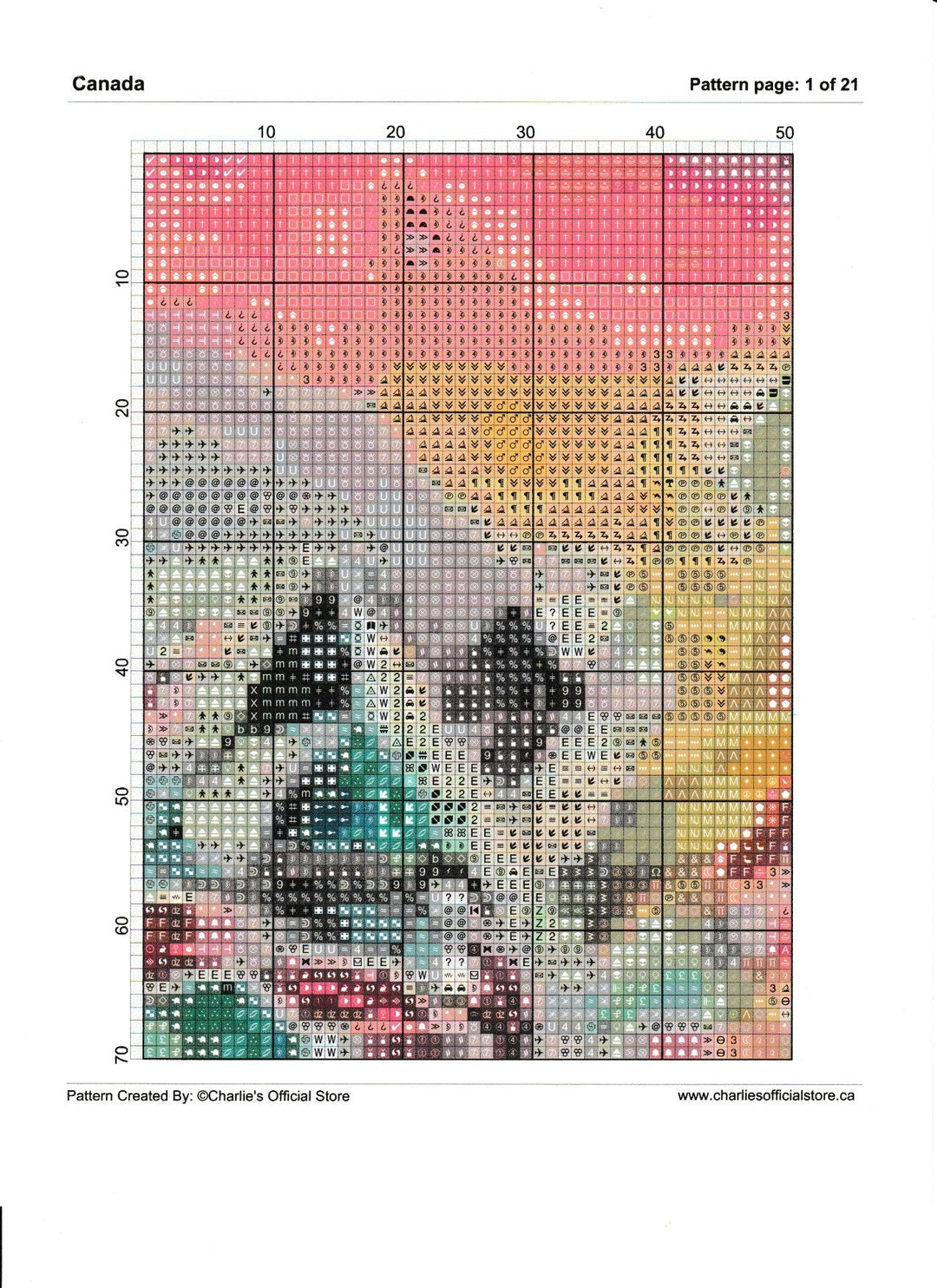 Counted Cross Stitch - Lady Bug #2 - Digital Download PDF download file Charlie's Official Store