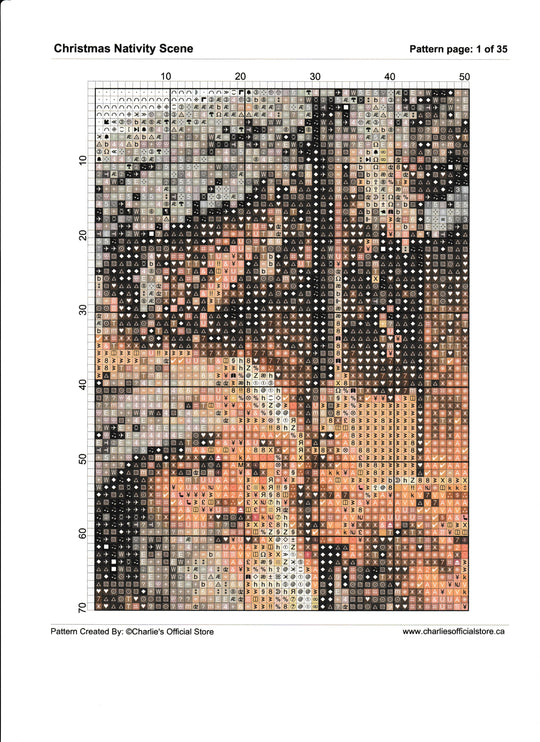 Counted Cross Christmas Nativity Scene Digital Download PDF Format (Copy) Charlie's Official Store
