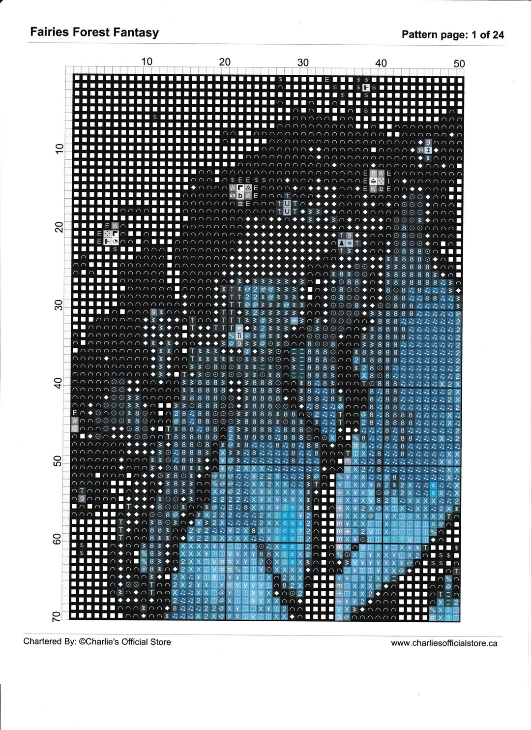 Counted Cross Stitch - Fairies Forest Fantasy - Digital Download PDF download file (Copy) Charlie's Official Store