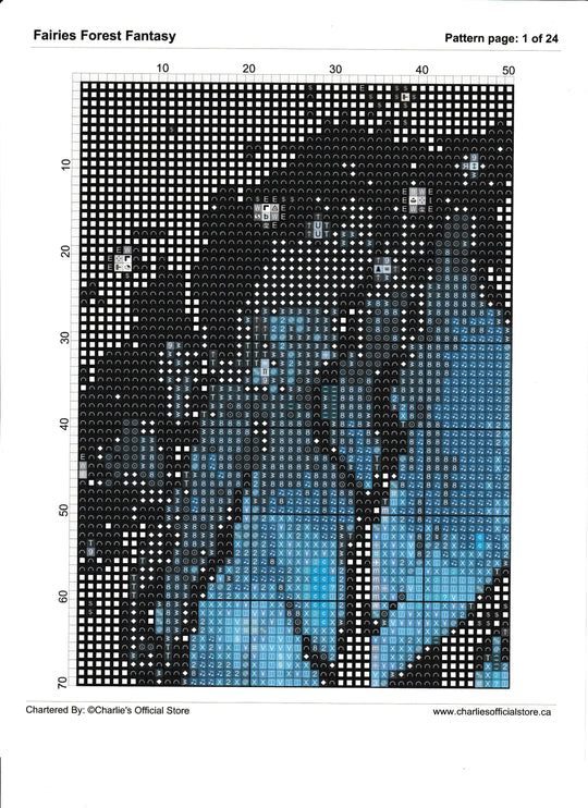 Counted Cross Stitch - Fairies Forest Fantasy - Digital Download PDF download file (Copy) Charlie's Official Store