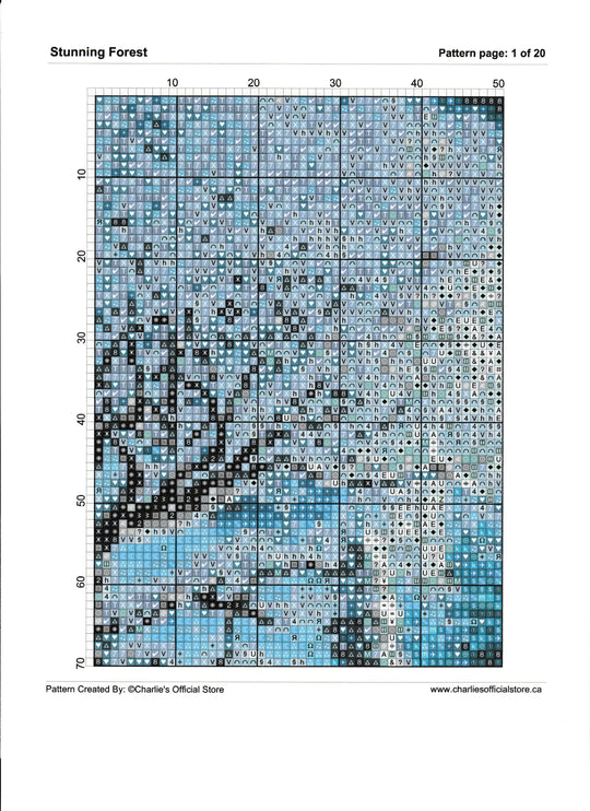 Counted Cross Stitch Stunning Forest Digital Download Charlie's Official Store