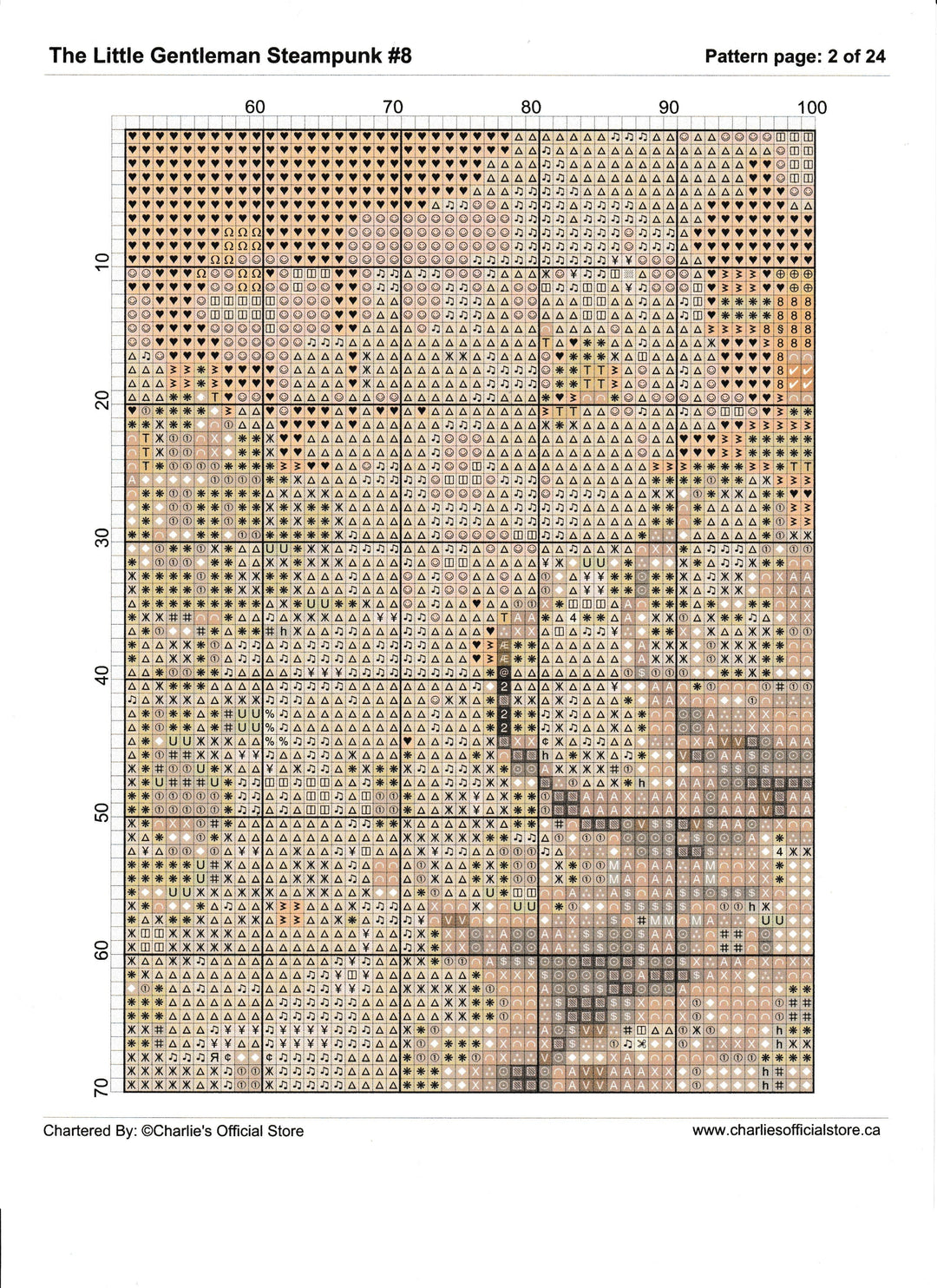 Counted Cross Stitch - The Little Gentleman Steampunk #8 - Digital Download PDF download file (Copy) Charlie's Official Store
