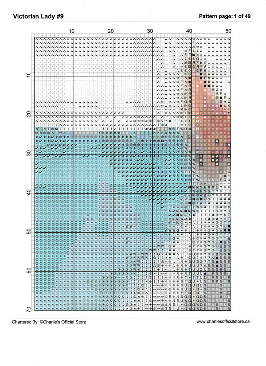 Counted Cross Stitch - Victorian Lady #9 - Digital Download PDF download file (Copy) Charlie's Official Store