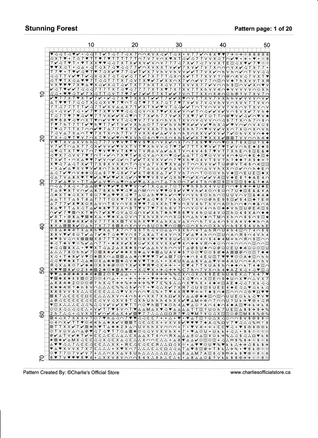 Counted Cross Stitch Stunning Forest Digital Download Charlie's Official Store