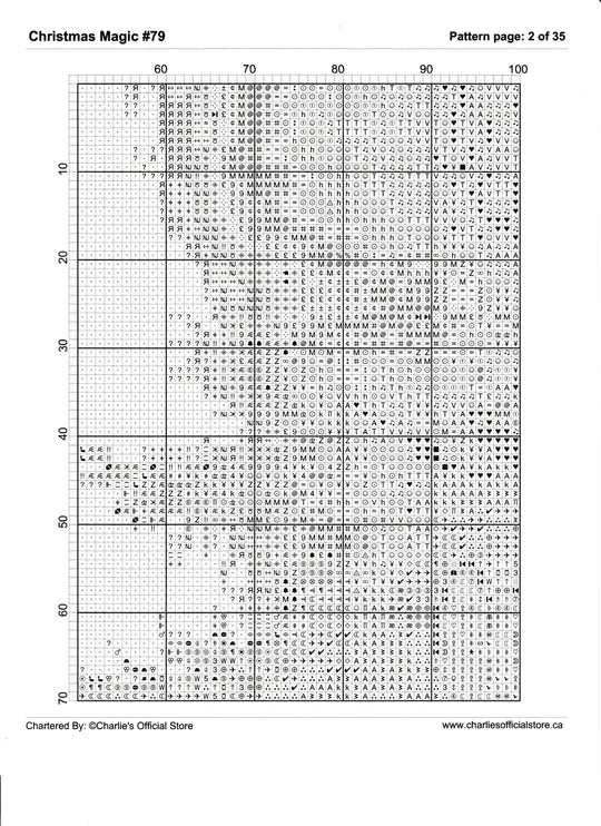 Counted Cross Stitch - Christmas Magic #79 - Digital Downlod PDF Charlie's Official Store