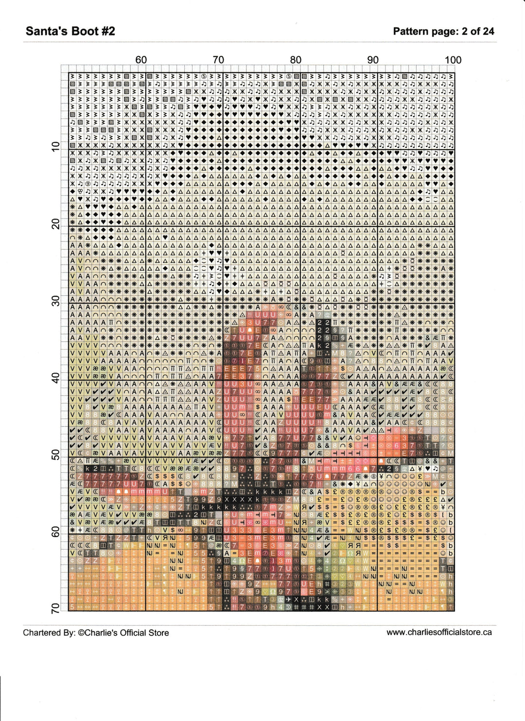 Counted Cross Stitch Santa's Boot #2 Digital Download PDF File (Copy) Charlie's Official Store