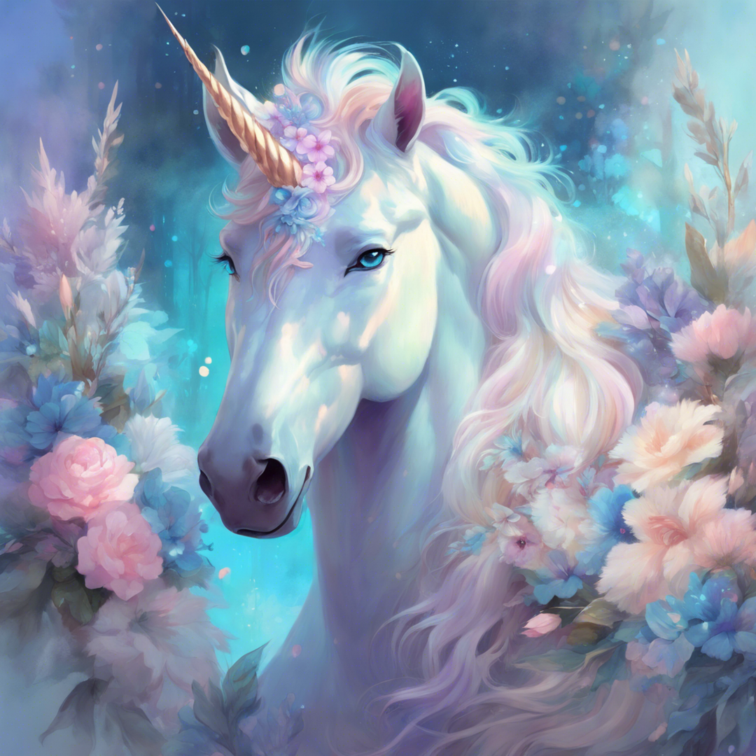 Diamond Painting Unicorn With Flowers Round & Square Full Coverage Charlie's Official Store