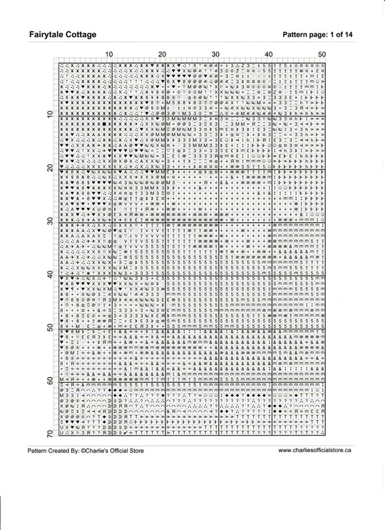Counted Cross Stitch Fairytale Cottage Digital Download PDF File Charlie's Official Store