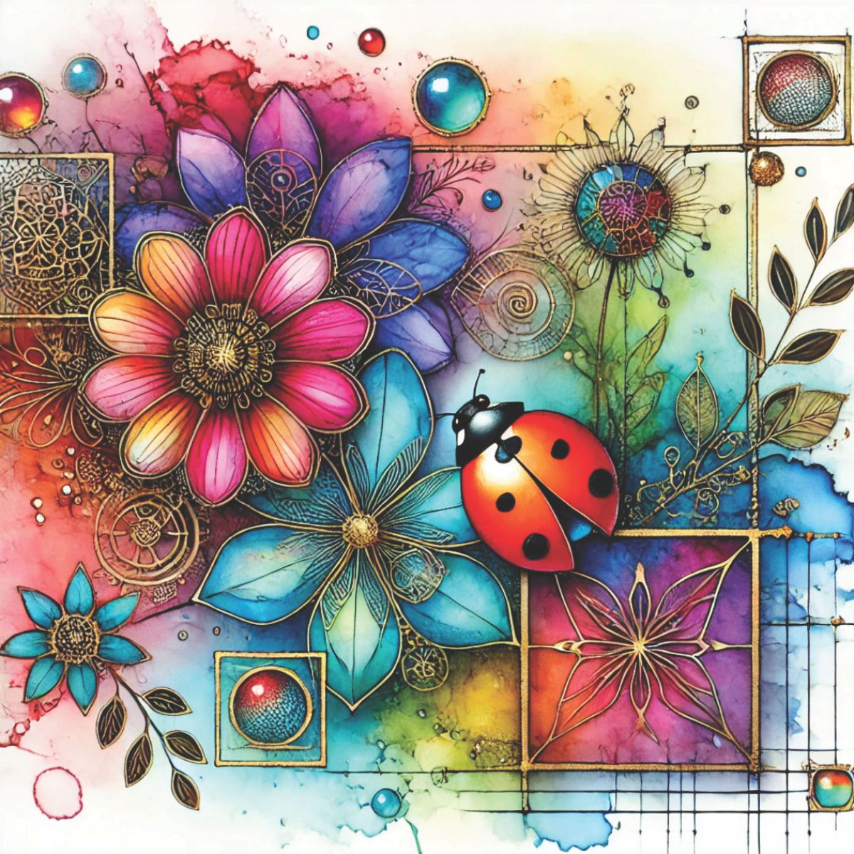 Counted Cross Stitch - Lady Bug #2 - Digital Download PDF download file (Copy) Charlie's Official Store