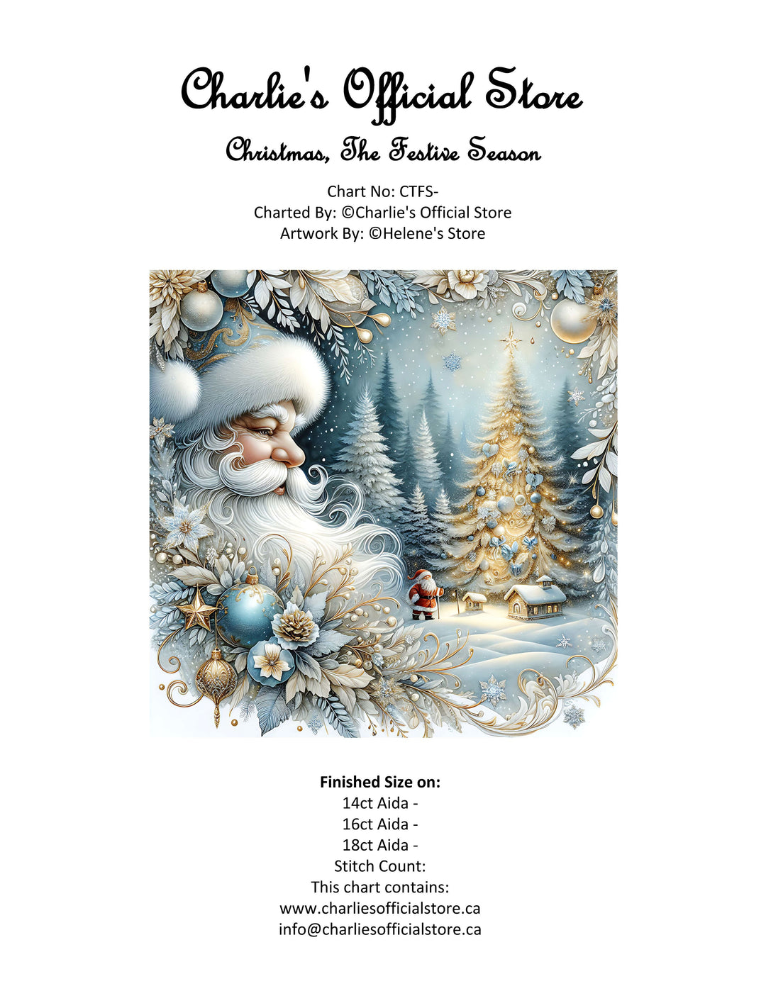 Counted Cross Stitch - Christmas, The Festive Season - Digital Downlod PDF Charlie's Official Store
