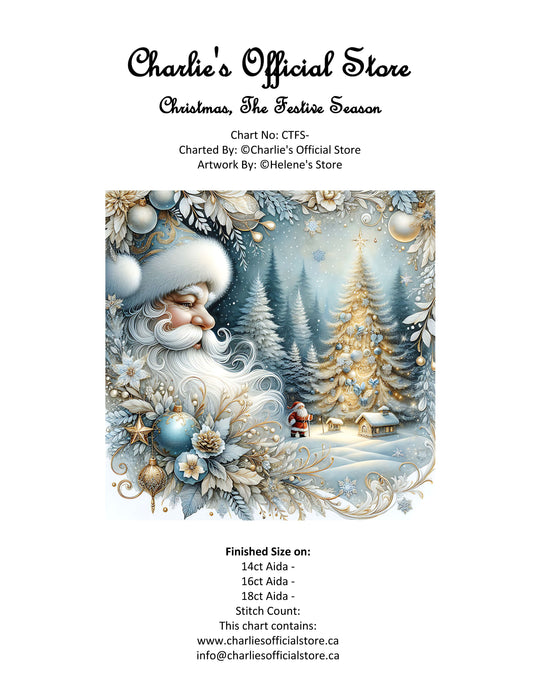 Counted Cross Stitch - Christmas, The Festive Season - Digital Downlod PDF Charlie's Official Store