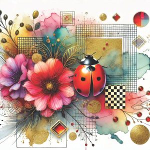 Counted Cross Stitch - Lady Bug #2 - Digital Download PDF download file Charlie's Official Store