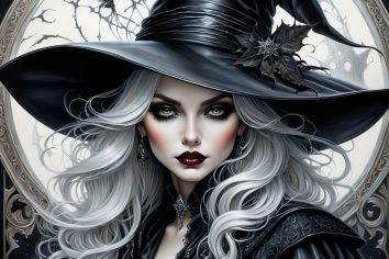 Counted Cross Stitch - Beauty Witch - Digital Download PDF File (Copy) Charlie's Official Store