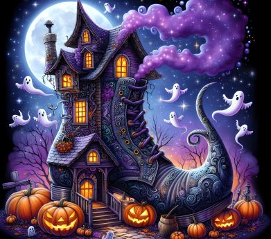 Counted Cross Stitch - Witch's Boot - Digital Download PDF File Charlie's Official Store