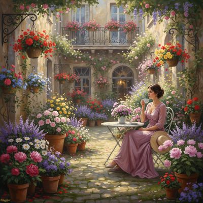 Counted Cross Stitch Summertime Tea Digital Download PDF File Charlie's Official Store