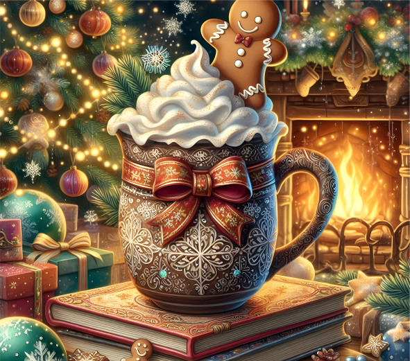 Counted Cross Stitch - Gingerbread Hot Cocoa Drink - Digital Download PDF File (Copy) Charlie's Official Store