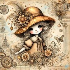 Counted Cross Stitch - The Little Lady Steampunk #6 - Digital Download PDF download file (Copy) Charlie's Official Store